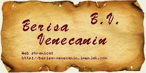 Beriša Venečanin vizit kartica